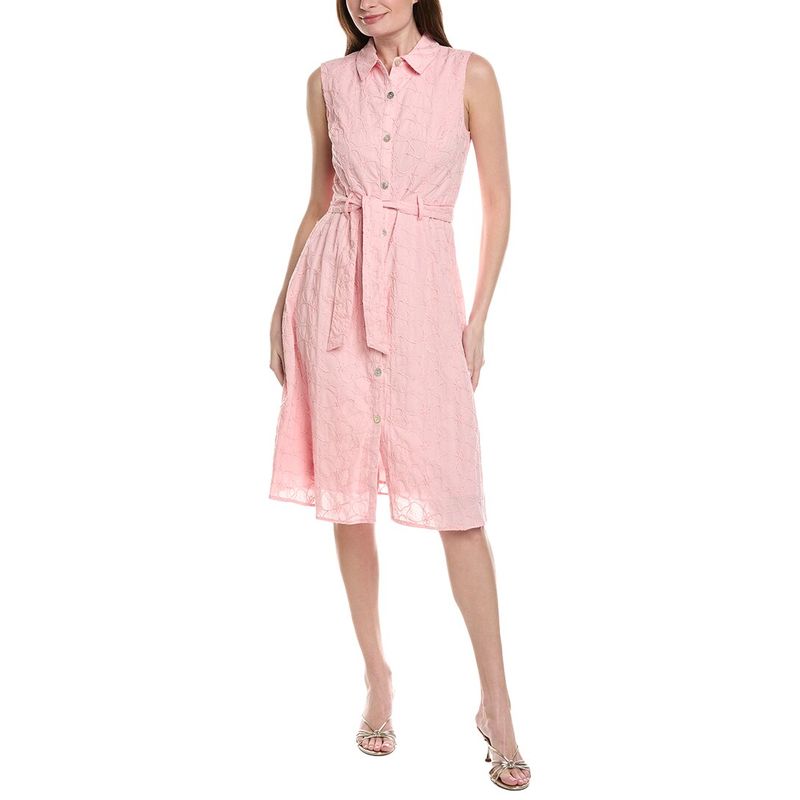 Nanette Nanette Lepore Womens Button Front Midi Dress, Pink
